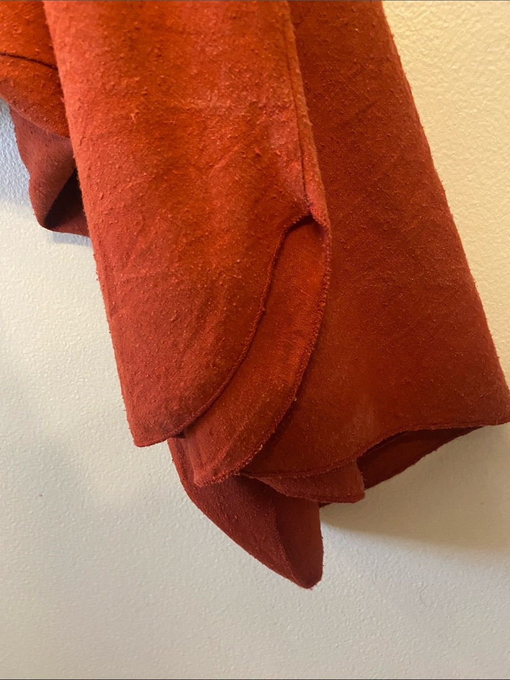 Rust Red Slip Dress with Double Slim Straps - Picture 4 of 5